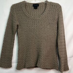 Peregrine pure New Wool sage/taupe Scoop Neck Sweater